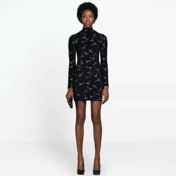 BALENCIAGA Eiffle Tower Crystal Mock Neck Sweater - Picture 10 of 12